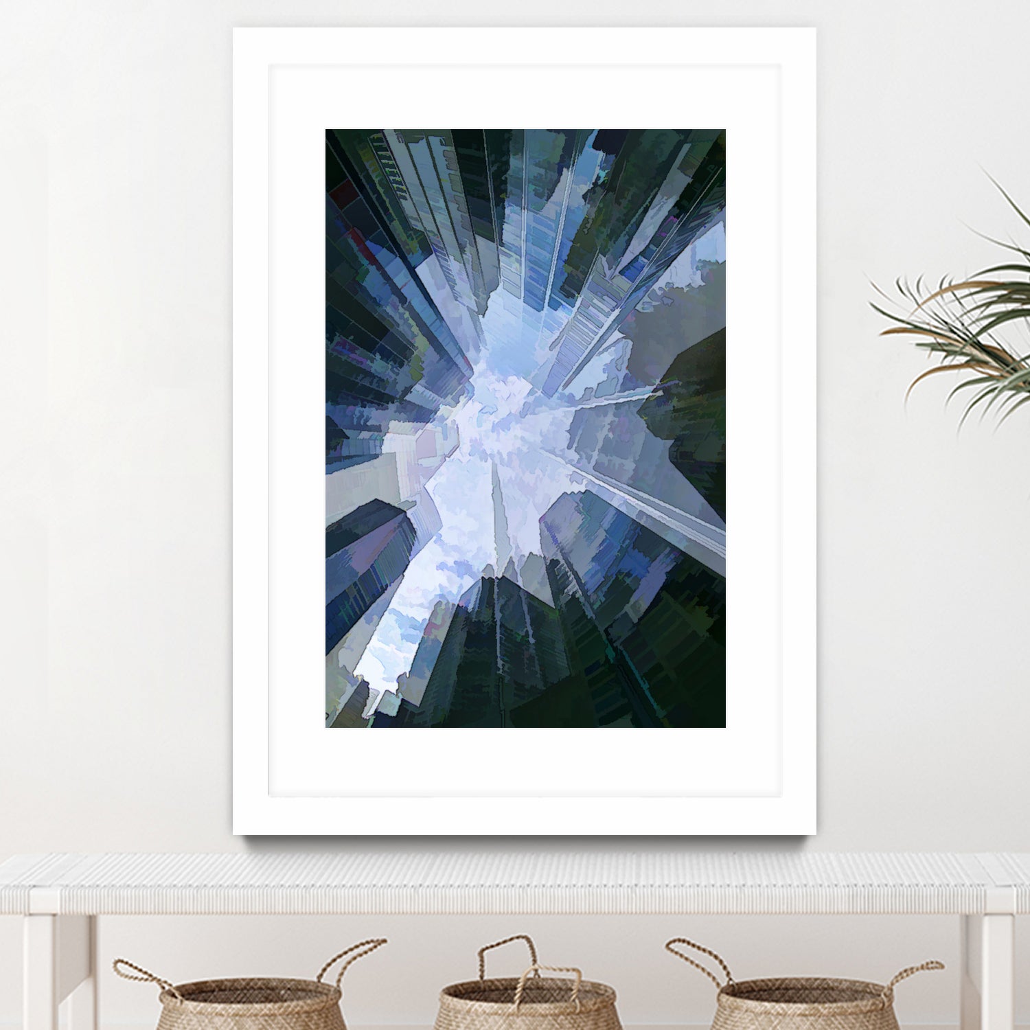 Glass Ceiling Shattered by Randy Witte on GIANT ART - blue digital painting