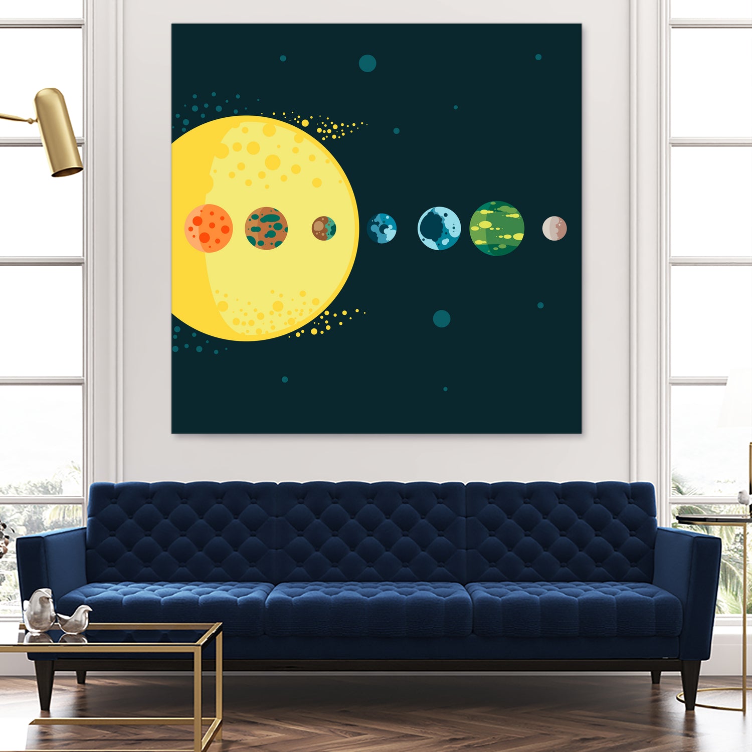 Trappist System by Alessandra Gagliano on GIANT ART - blue vector illustration