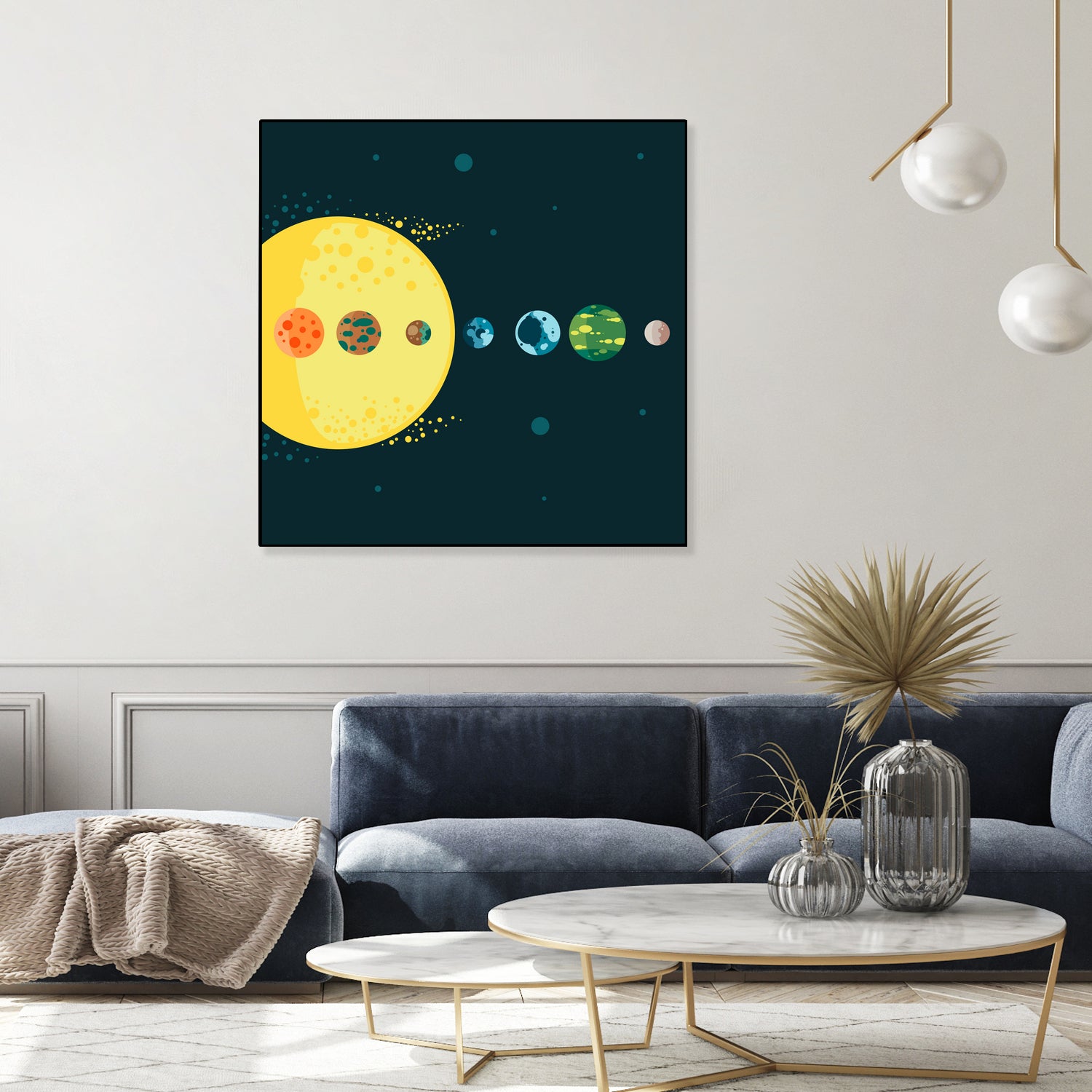 Trappist System by Alessandra Gagliano on GIANT ART - blue vector illustration