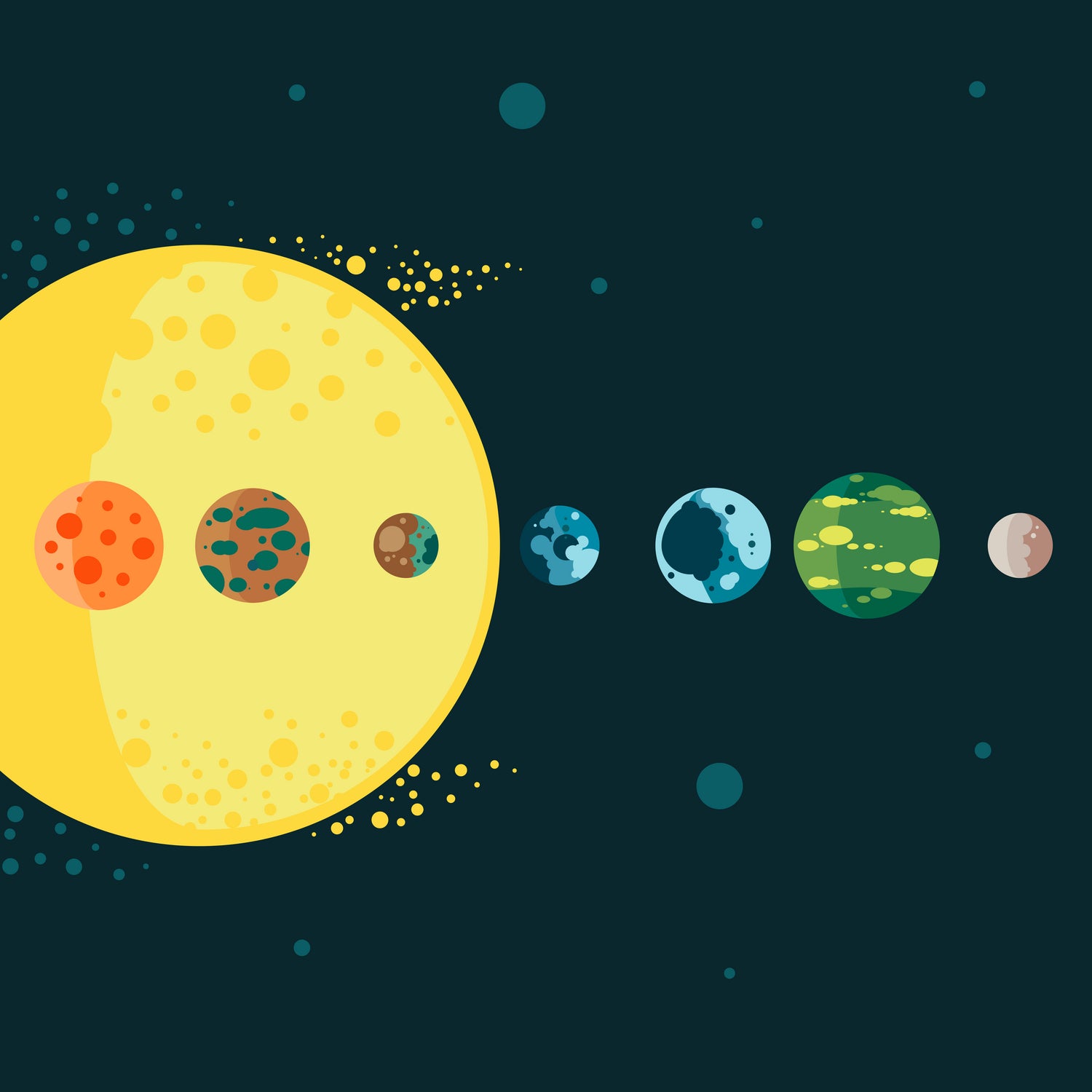 Trappist System by Alessandra Gagliano on GIANT ART - blue vector illustration