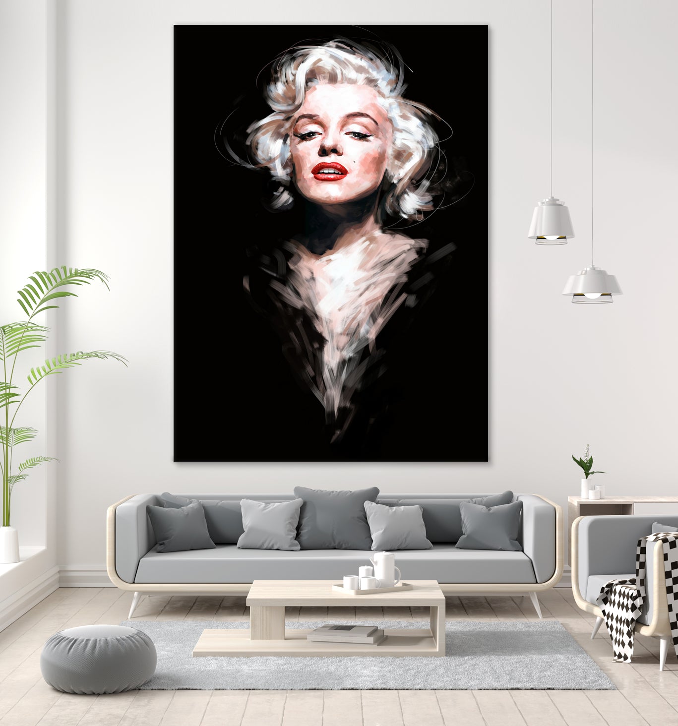 Marilyn by Dmitry Belov on GIANT ART - black digital painting