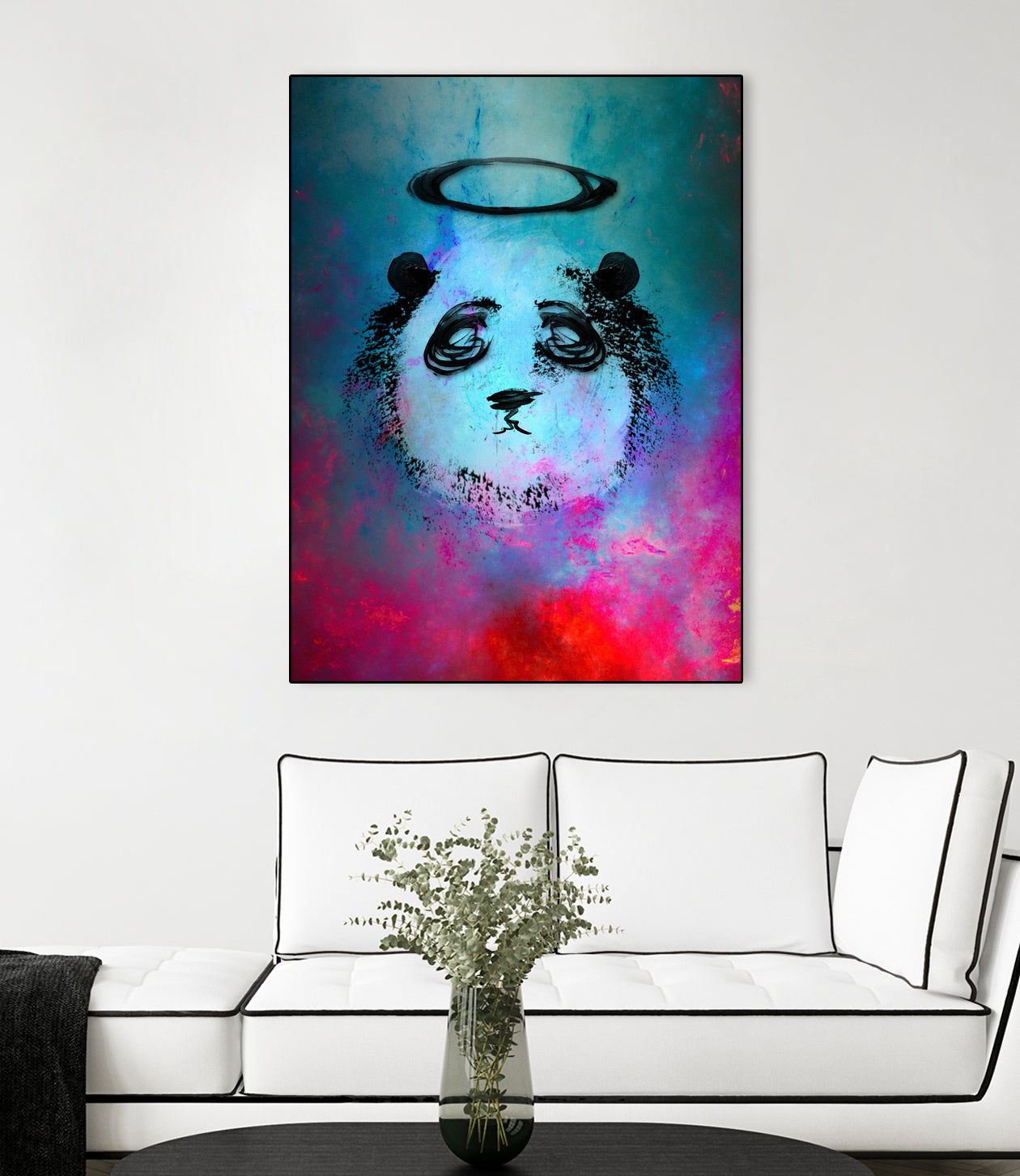 Halo Panda by Nikhil Shinde on GIANT ART - blue digital painting