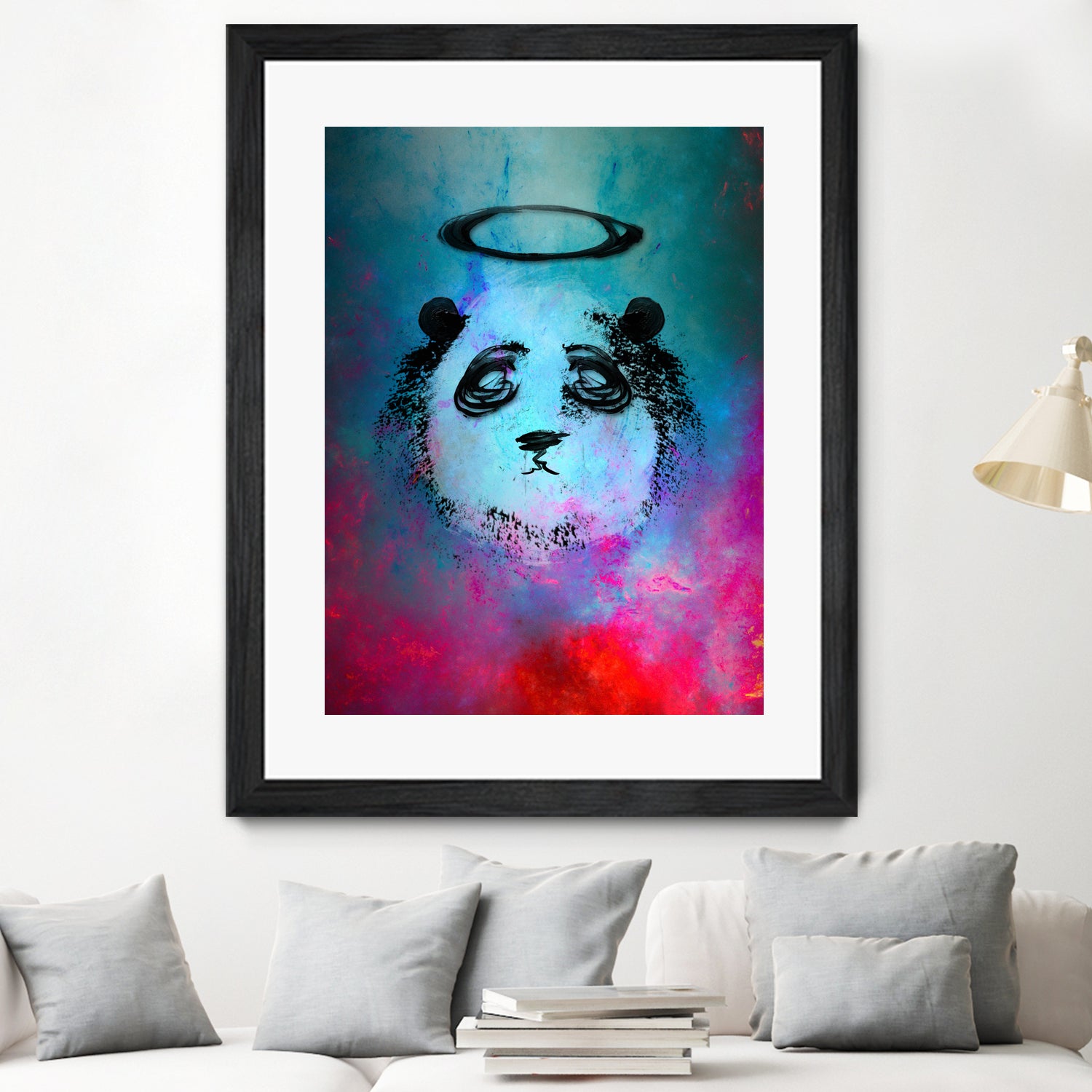 Halo Panda by Nikhil Shinde on GIANT ART - blue digital painting