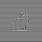 Rabbit on Stripes by Georgi Zhelyazkov on GIANT ART - black digital drawing