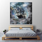 Pirate Ship Rough Storm by Clifford Miller on GIANT ART - gray 3d art