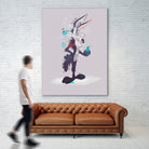 ECO WILE E COYOTEPNT by Simon Guilloteau on GIANT ART - fuchsia vector illustration