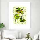 Carolina Parakeet by Scott Partridge on GIANT ART - green vector illustration