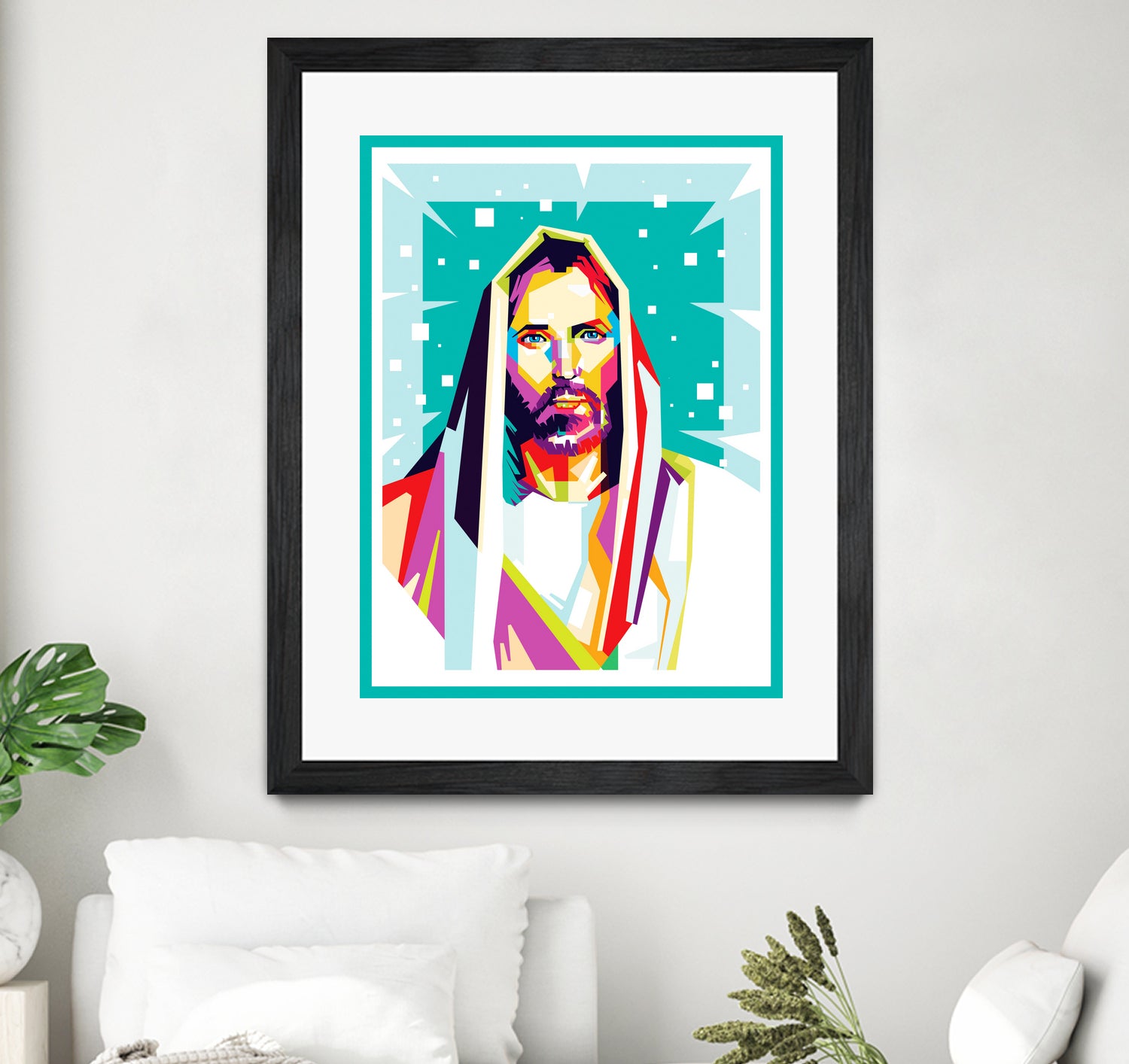 Jesus Christ in WPAP art by Riweldo Sayuna on GIANT ART - blue character design