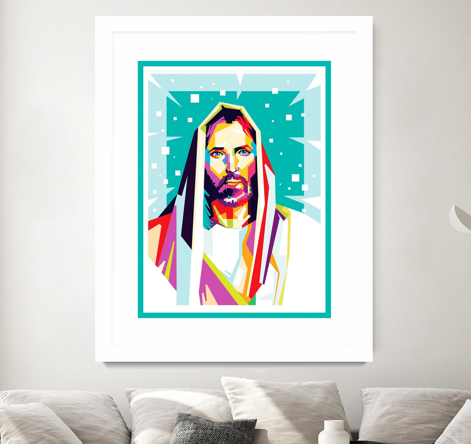 Jesus Christ in WPAP art by Riweldo Sayuna on GIANT ART - blue character design