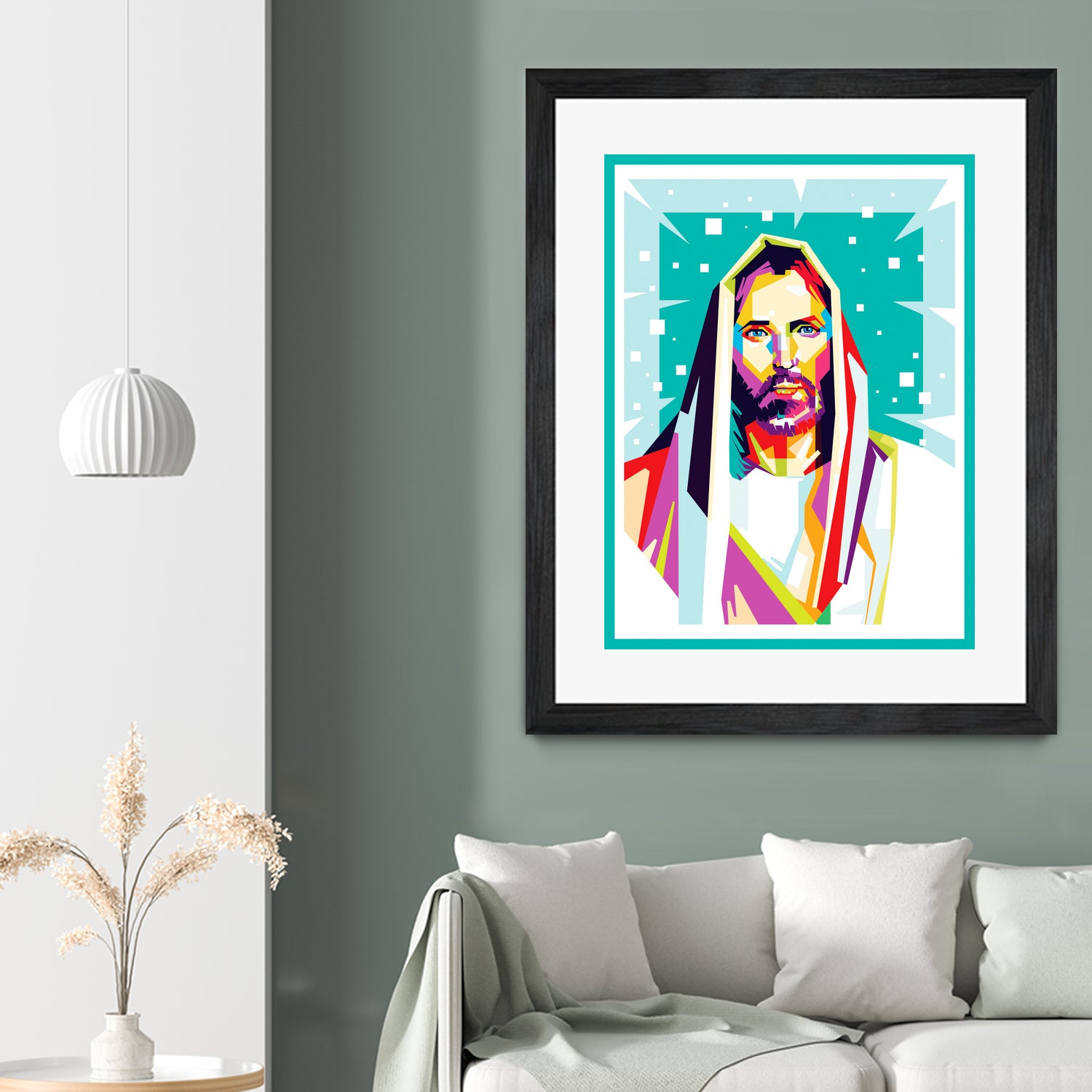 Jesus Christ in WPAP art by Riweldo Sayuna on GIANT ART - blue character design