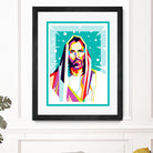 Jesus Christ in WPAP art by Riweldo Sayuna on GIANT ART - blue character design