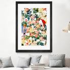 Floral and Pin Up Girls II Pattern by burcu korkmazyurek on GIANT ART - white digital painting