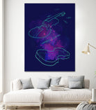 Violin Lines by Leandro Jorge on GIANT ART - fuchsia digital painting