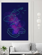 Violin Lines by Leandro Jorge on GIANT ART - fuchsia digital painting