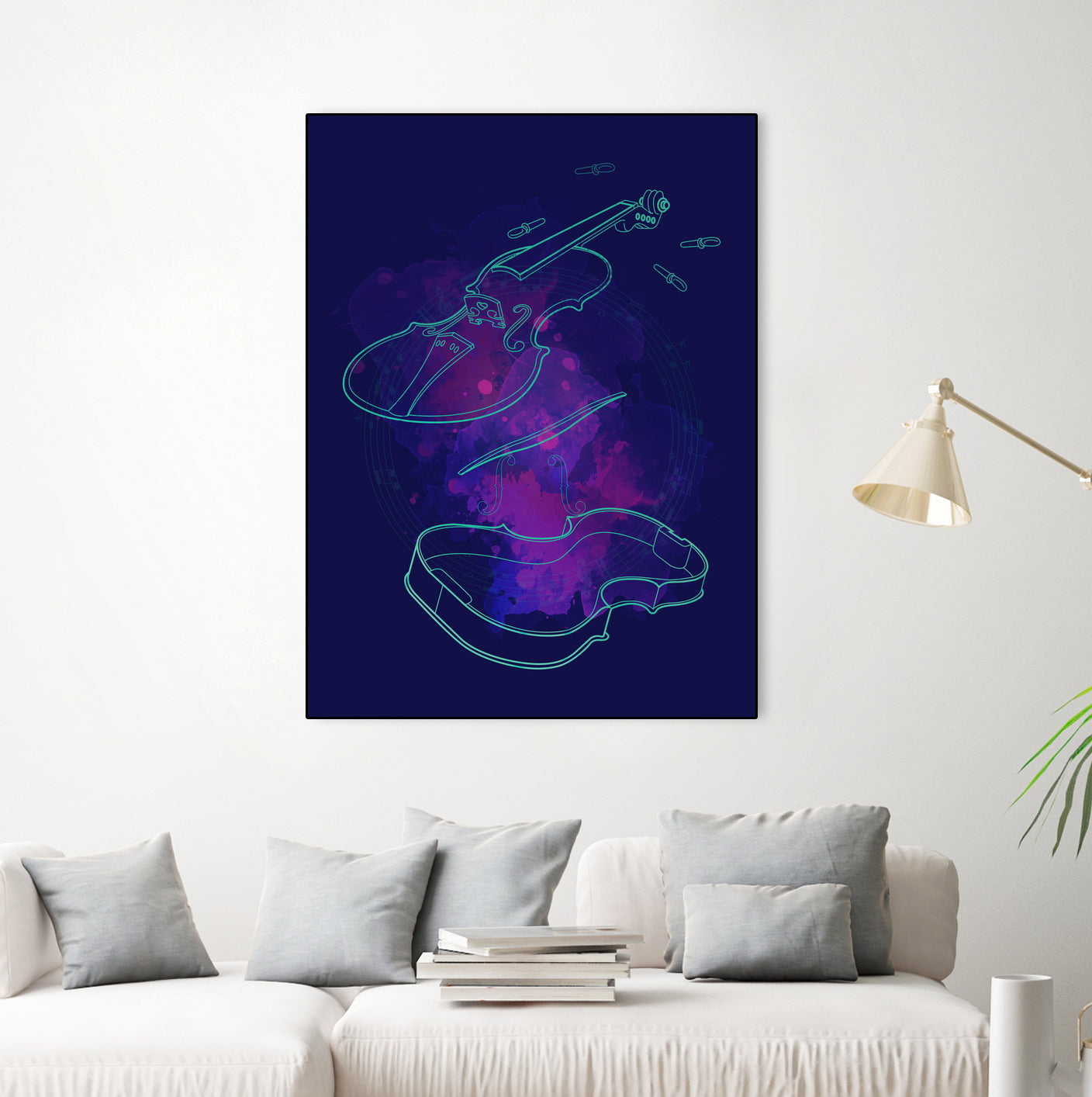 Violin Lines by Leandro Jorge on GIANT ART - fuchsia digital painting