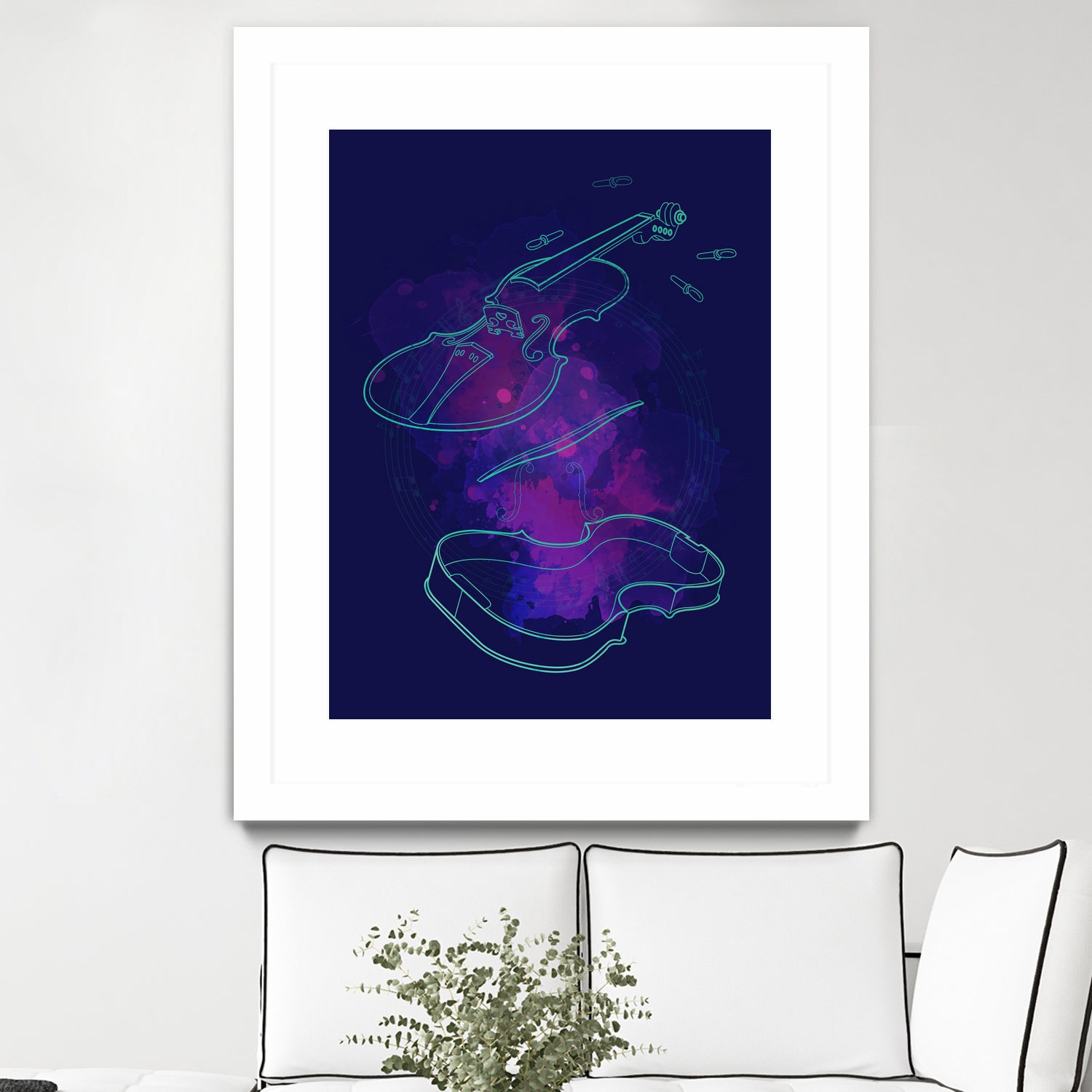 Violin Lines by Leandro Jorge on GIANT ART - fuchsia digital painting