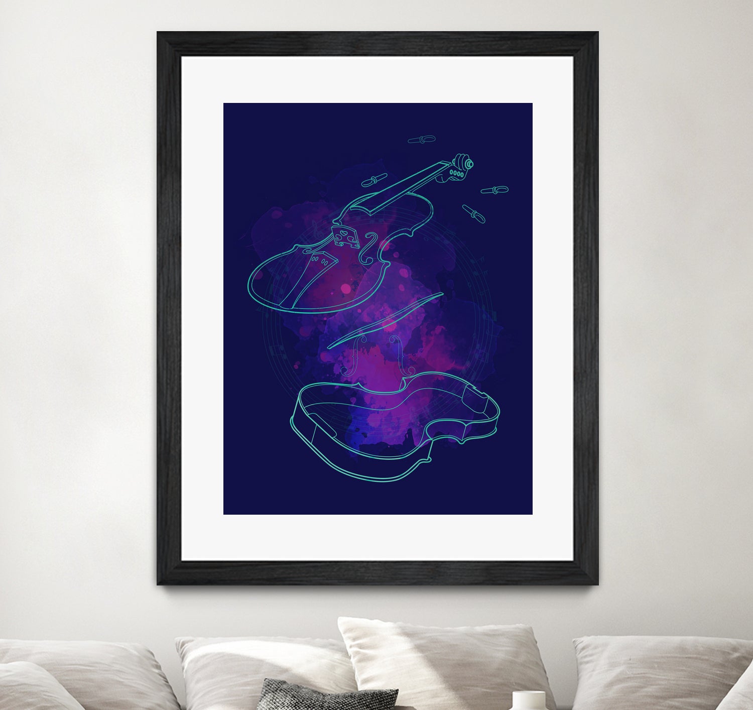 Violin Lines by Leandro Jorge on GIANT ART - fuchsia digital painting