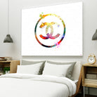 Chanel Logo by Daniel Janda on GIANT ART - white mixed media