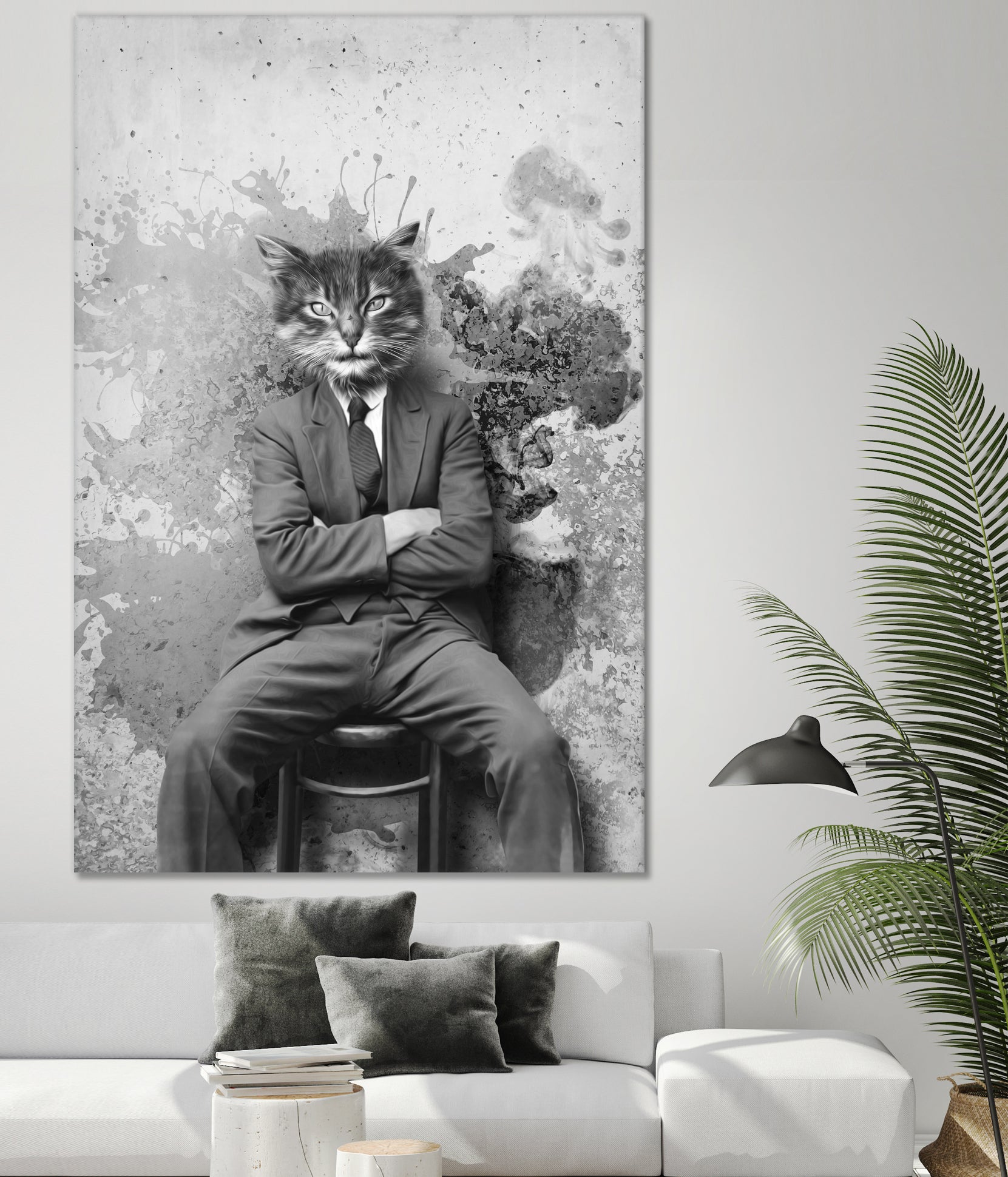 Gangster Cat Pepe Psyche by Pepe Psyche on GIANT ART - black digital drawing