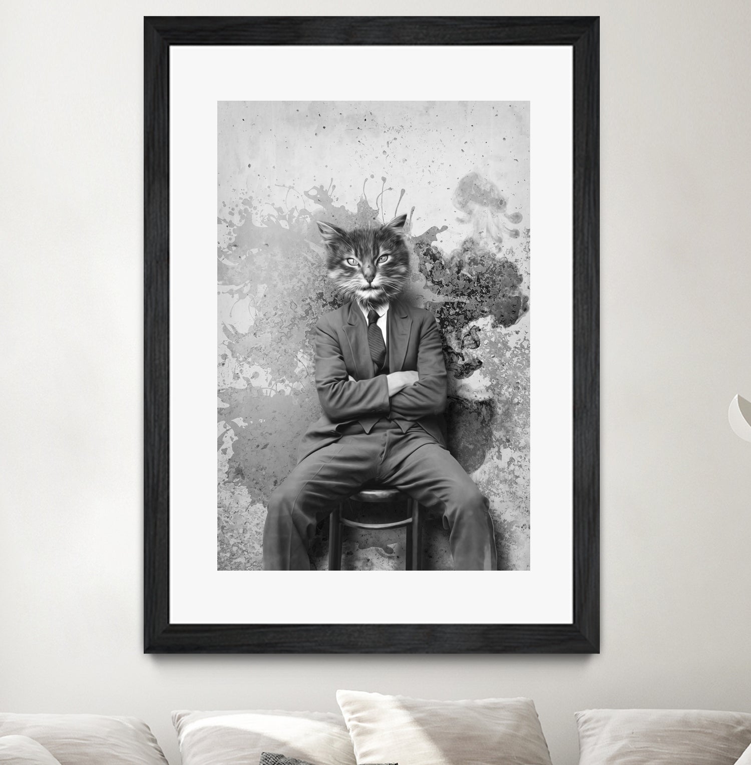 Gangster Cat Pepe Psyche by Pepe Psyche on GIANT ART - black digital drawing