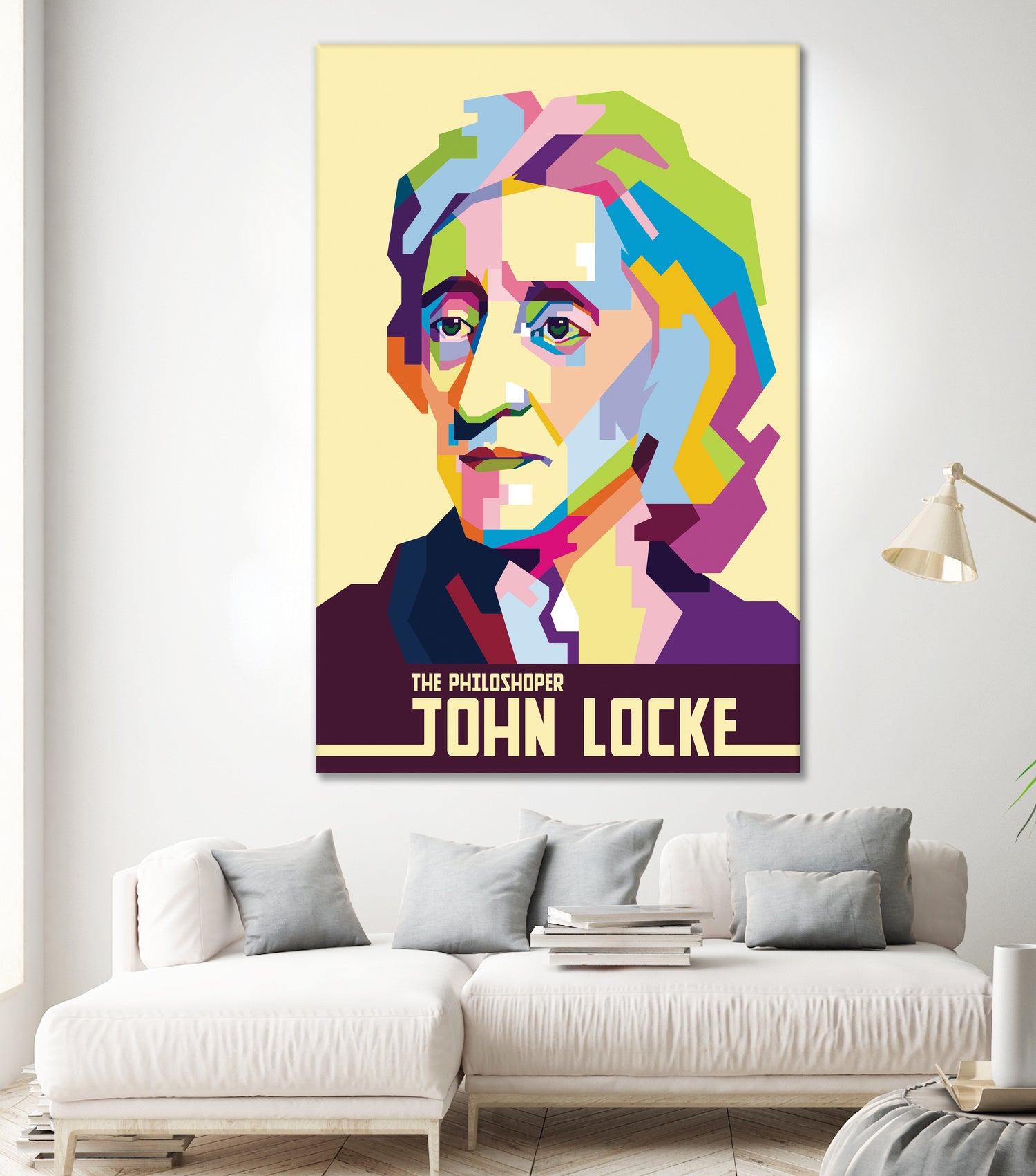 John Locke in Pop Art Portrait by Ahmad Taufiq on GIANT ART - white vector illustration