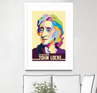 John Locke in Pop Art Portrait by Ahmad Taufiq on GIANT ART - white vector illustration