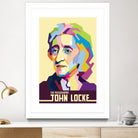 John Locke in Pop Art Portrait by Ahmad Taufiq on GIANT ART - white vector illustration