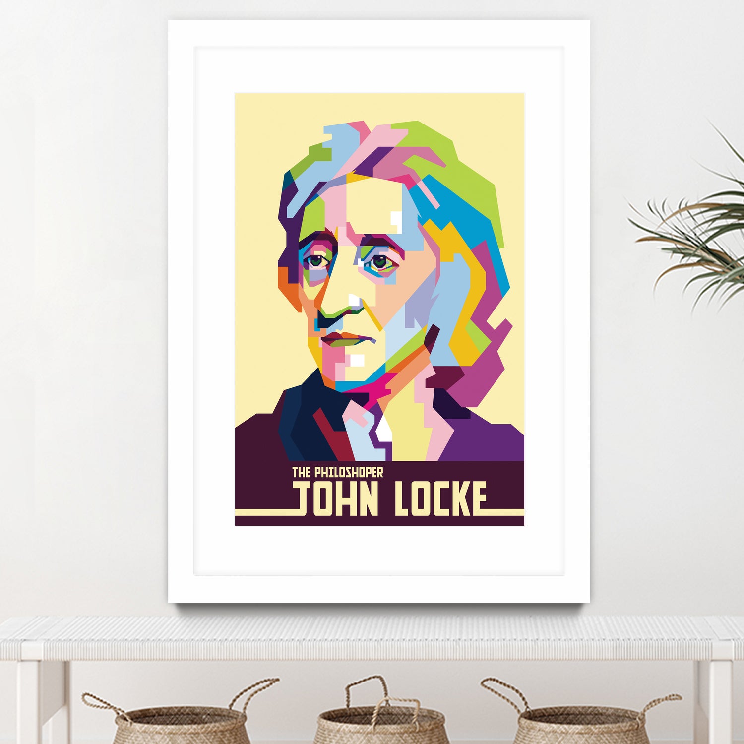 John Locke in Pop Art Portrait by Ahmad Taufiq on GIANT ART - white vector illustration