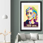 John Locke in Pop Art Portrait by Ahmad Taufiq on GIANT ART - white vector illustration