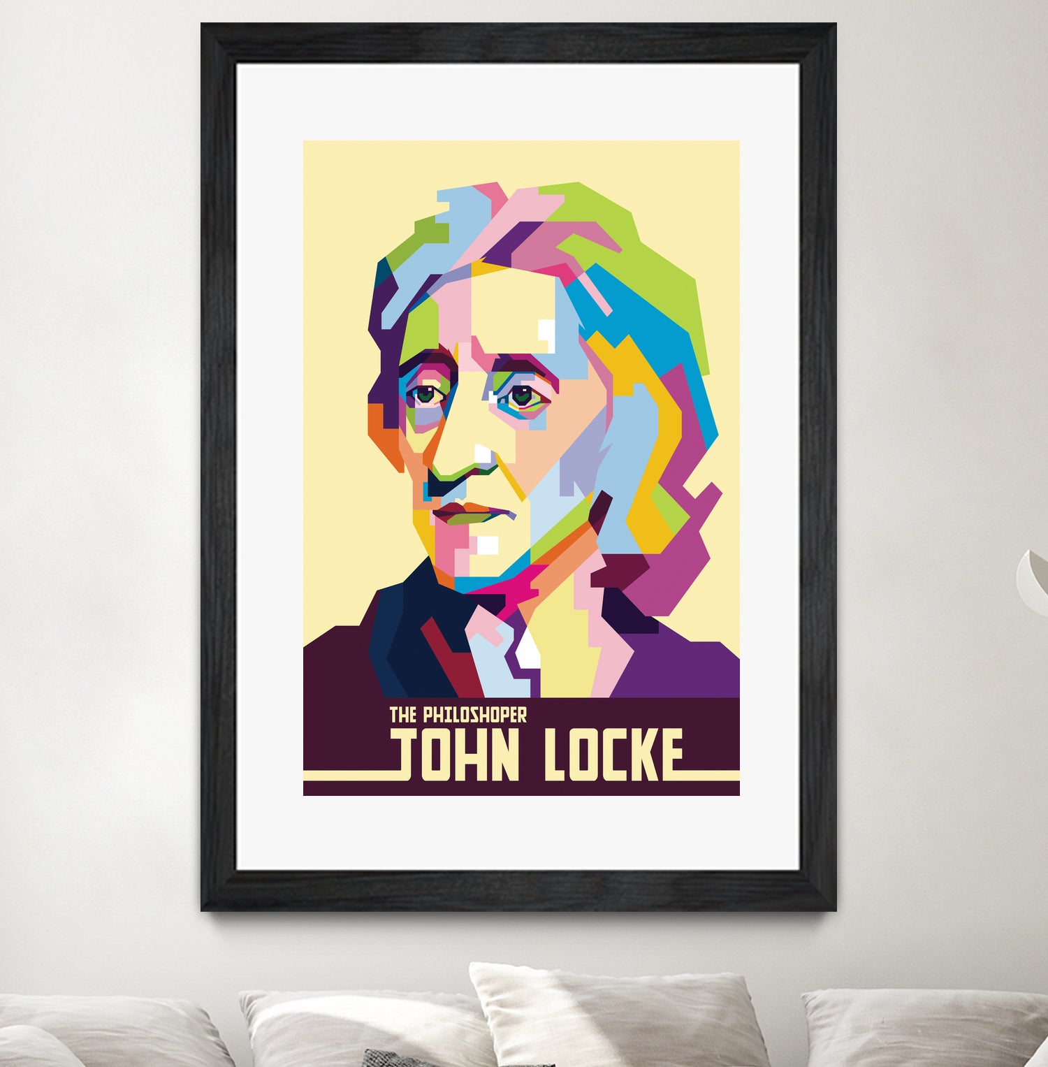 John Locke in Pop Art Portrait by Ahmad Taufiq on GIANT ART - white vector illustration