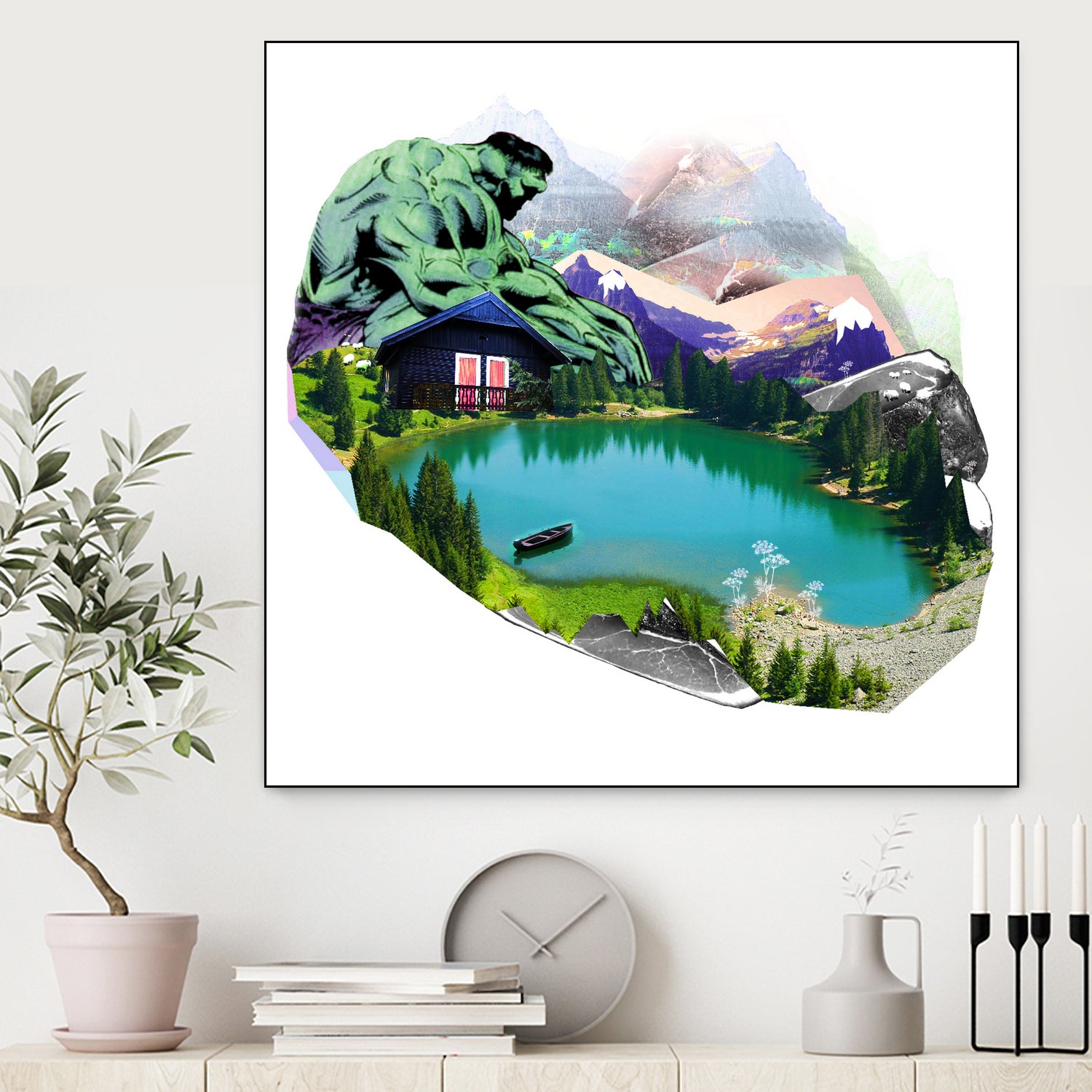 Lac by Julie Baldassi on GIANT ART - green photo illustration