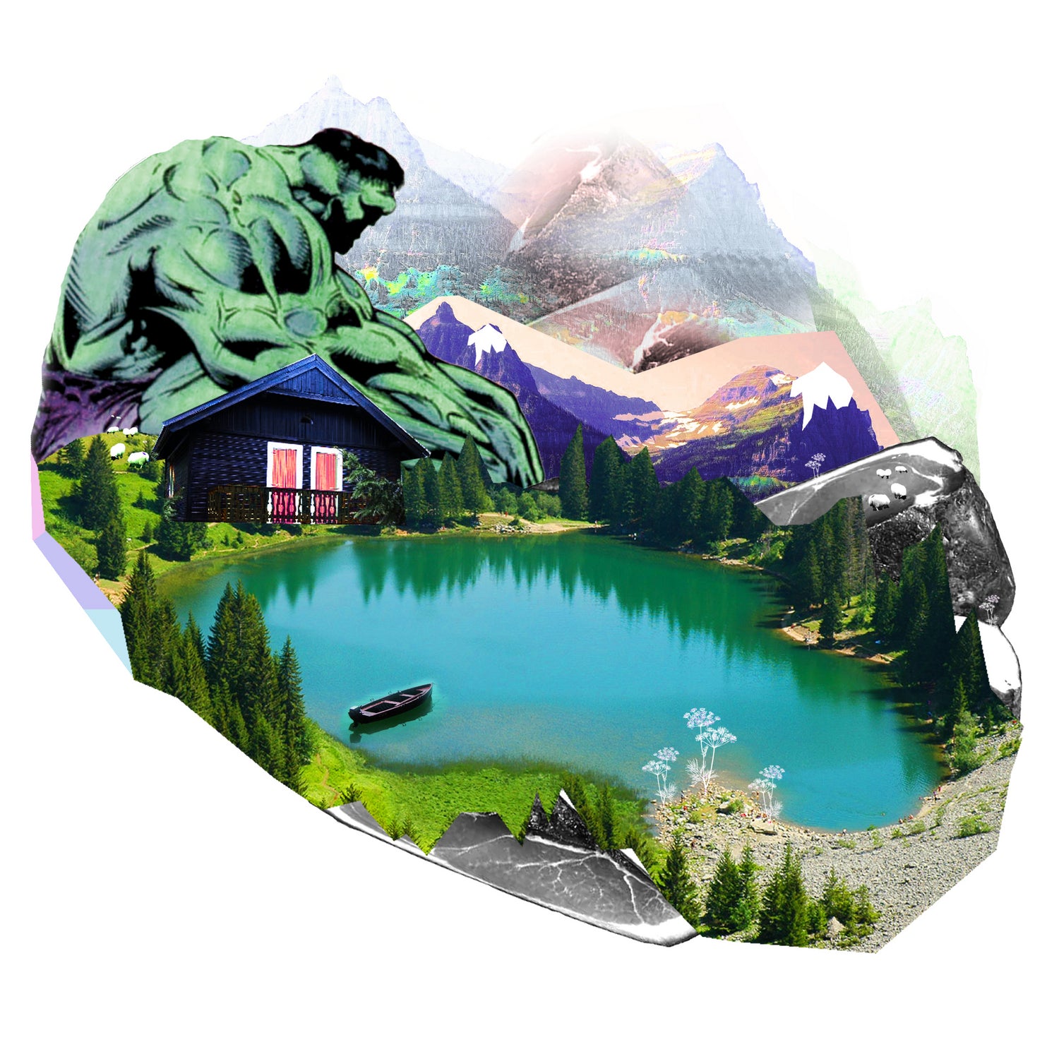 Lac by Julie Baldassi on GIANT ART - green photo illustration