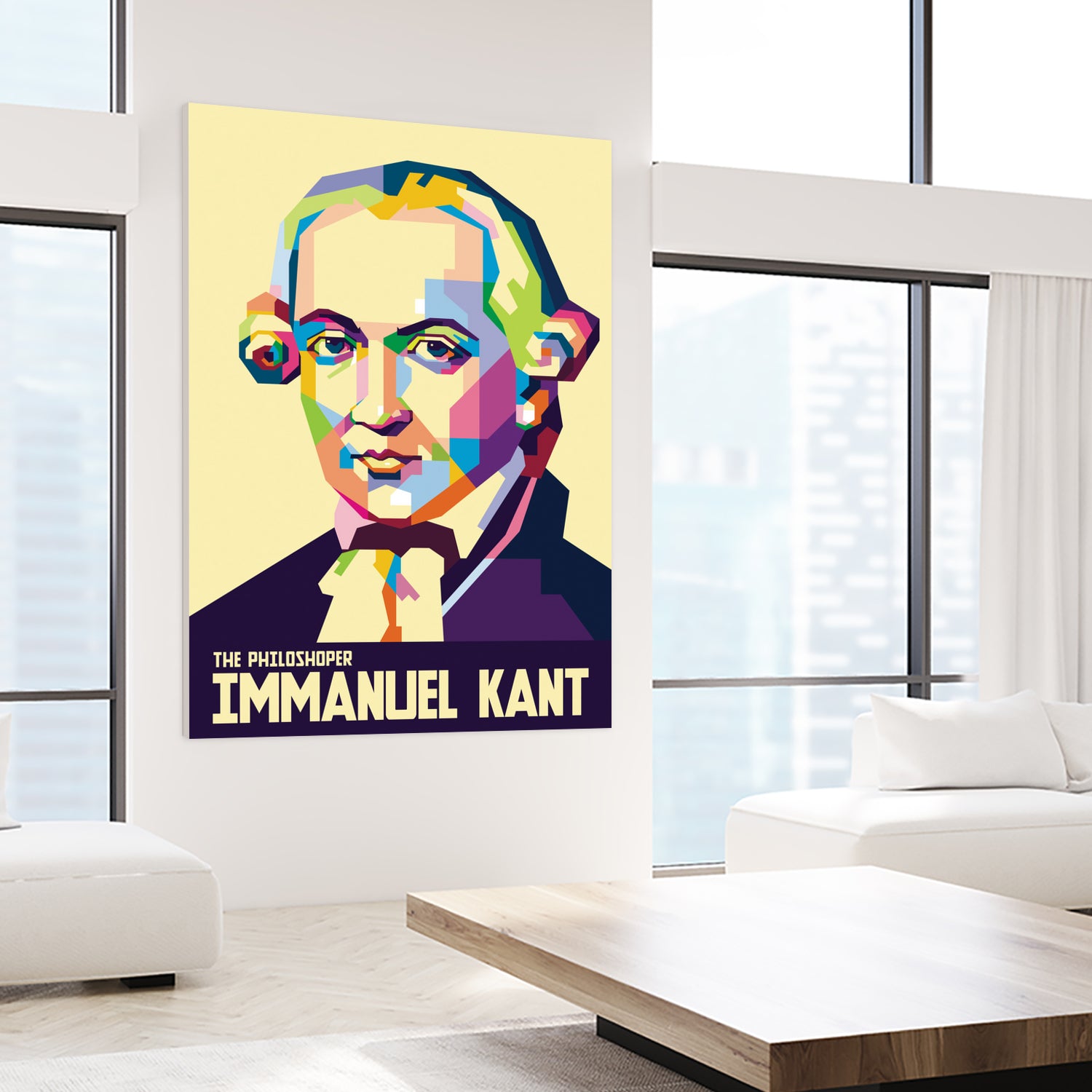 Immanuel Kant in Pop Art Portrait by Ahmad Taufiq on GIANT ART - white digital drawing