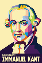 Immanuel Kant in Pop Art Portrait by Ahmad Taufiq on GIANT ART - white digital drawing