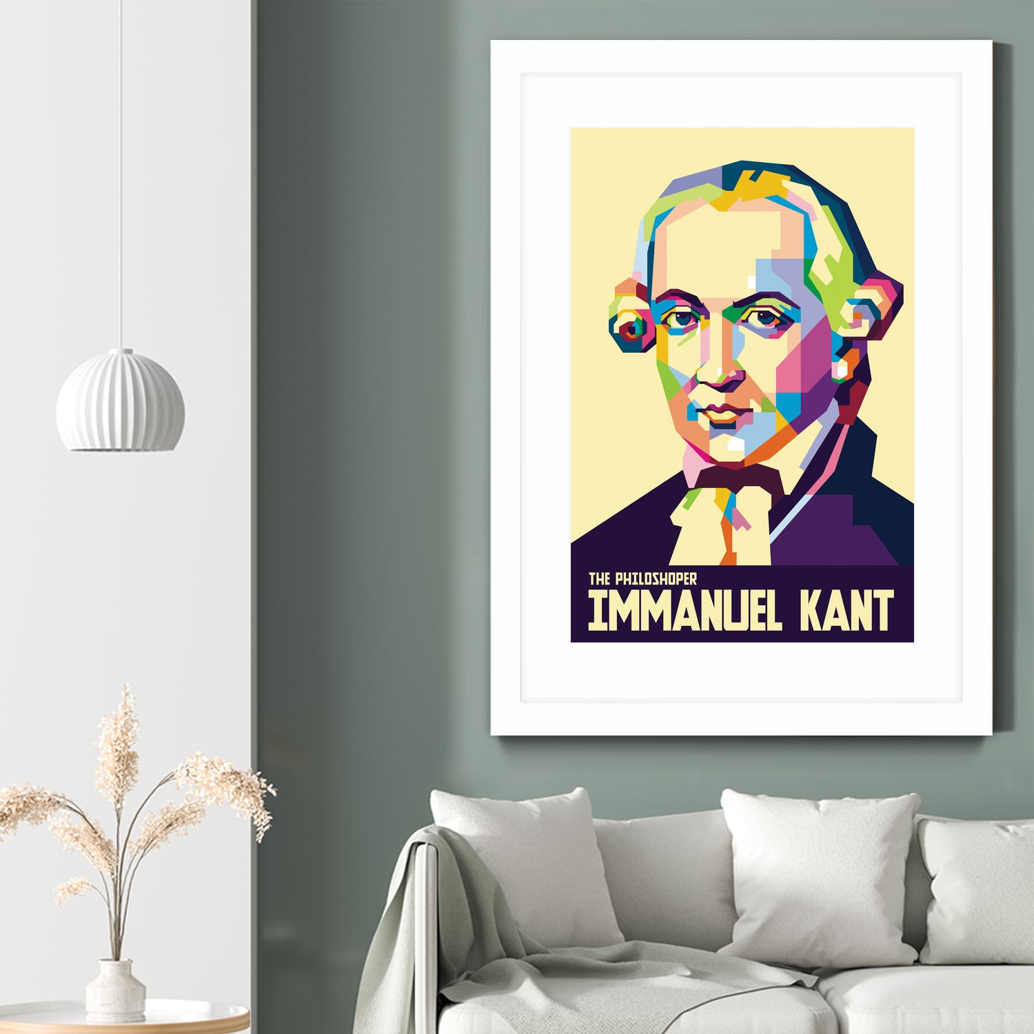 Immanuel Kant in Pop Art Portrait by Ahmad Taufiq on GIANT ART - white digital drawing