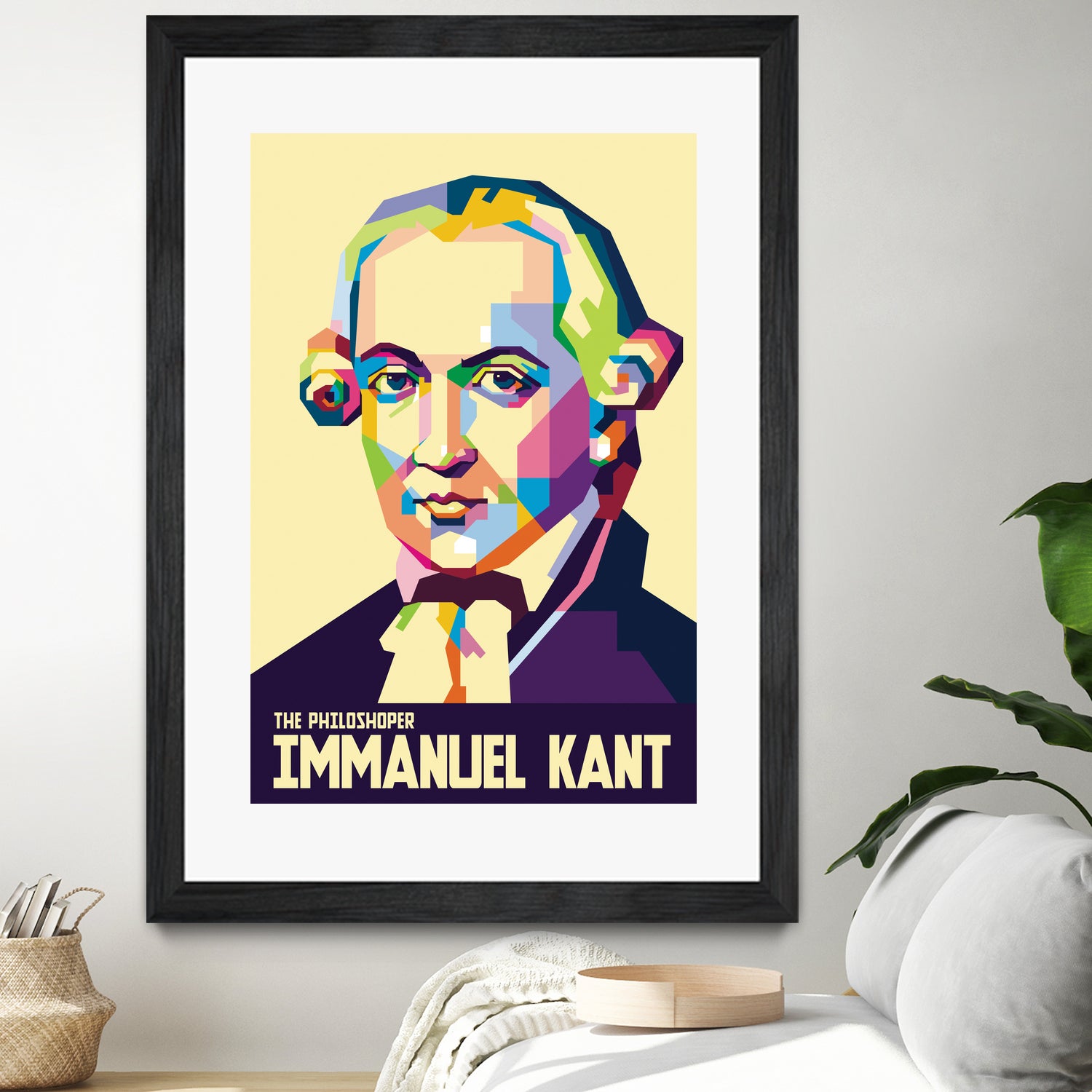 Immanuel Kant in Pop Art Portrait by Ahmad Taufiq on GIANT ART - white digital drawing