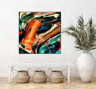 ABSTRACT COLORFUL PAINTING II-B3 by Pia Schneider on GIANT ART - orange mixed media