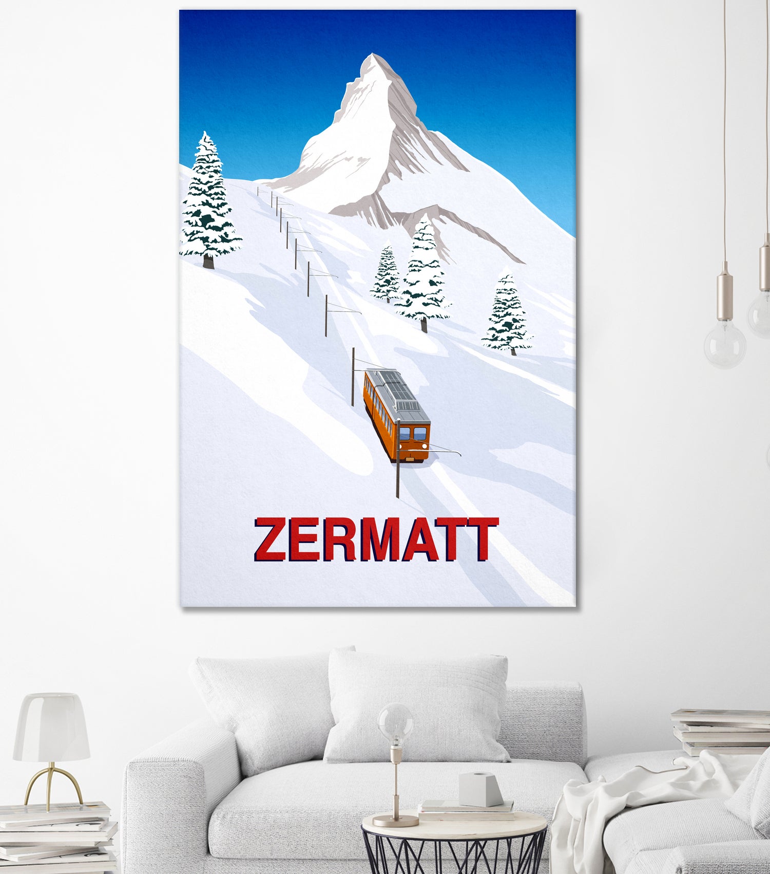 ZERMATT by Steve Ash on GIANT ART - white digital painting