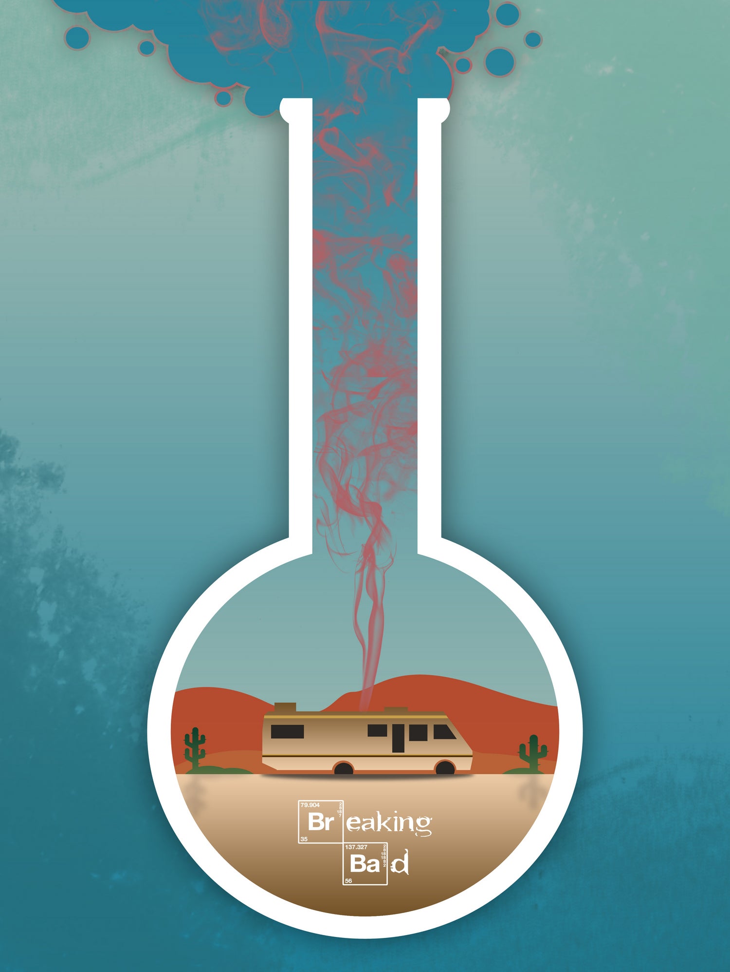 Breaking Bad - Minimal TV Poster - Fanart alternative by HDMI 2K on GIANT ART - blue digital painting