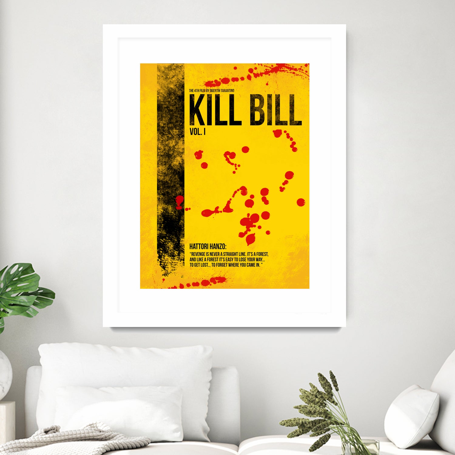 Kill Bill - Vol. I minimal movie poster alternative by HDMI 2K on GIANT ART - yellow typography