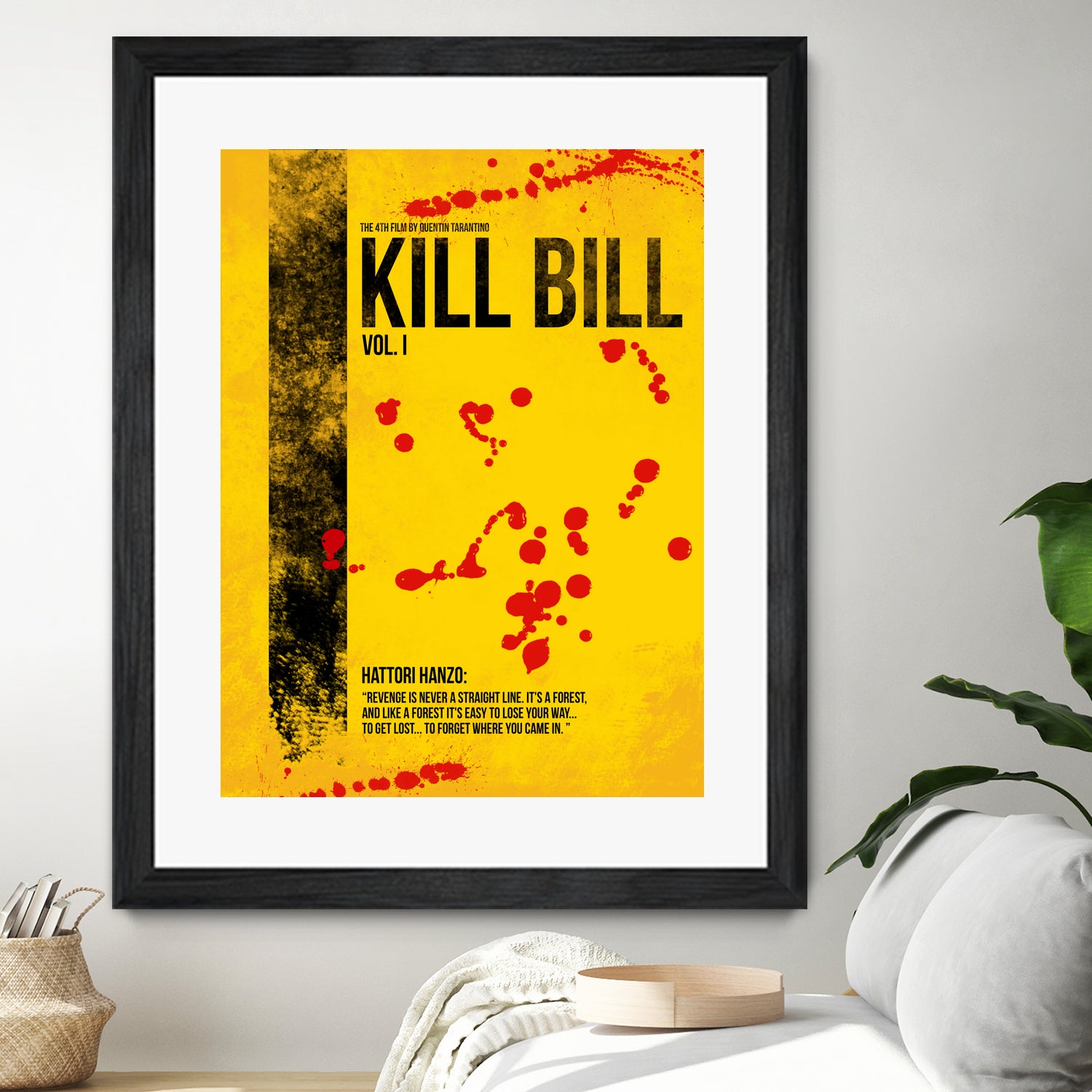 Kill Bill - Vol. I minimal movie poster alternative by HDMI 2K on GIANT ART - yellow typography