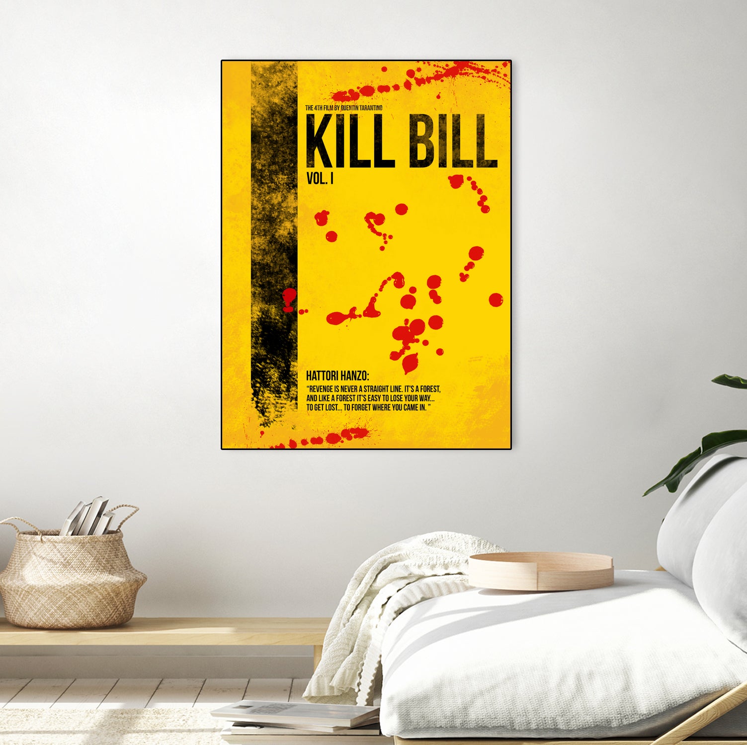 Kill Bill - Vol. I minimal movie poster alternative by HDMI 2K on GIANT ART - yellow typography