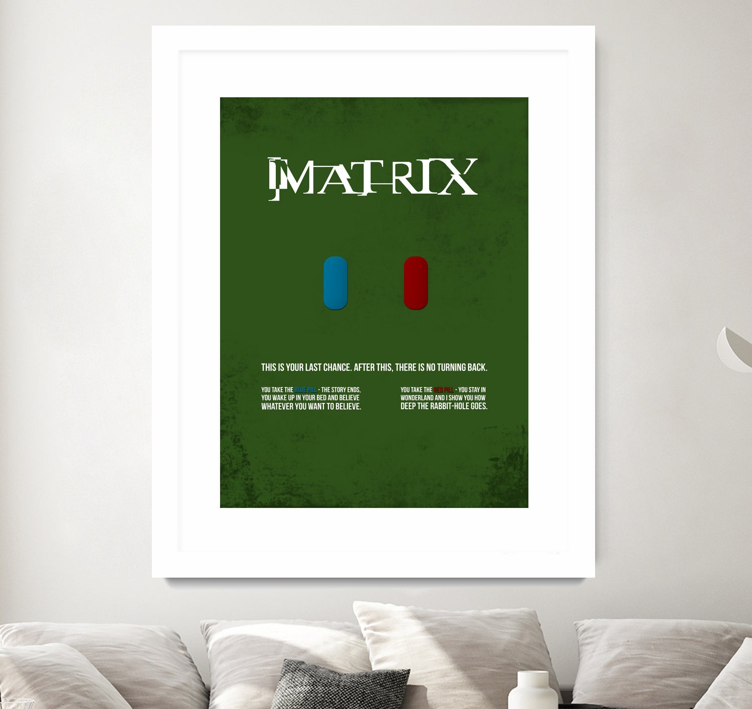 Matrix - minimal movie poster by HDMI 2K on GIANT ART - green typography