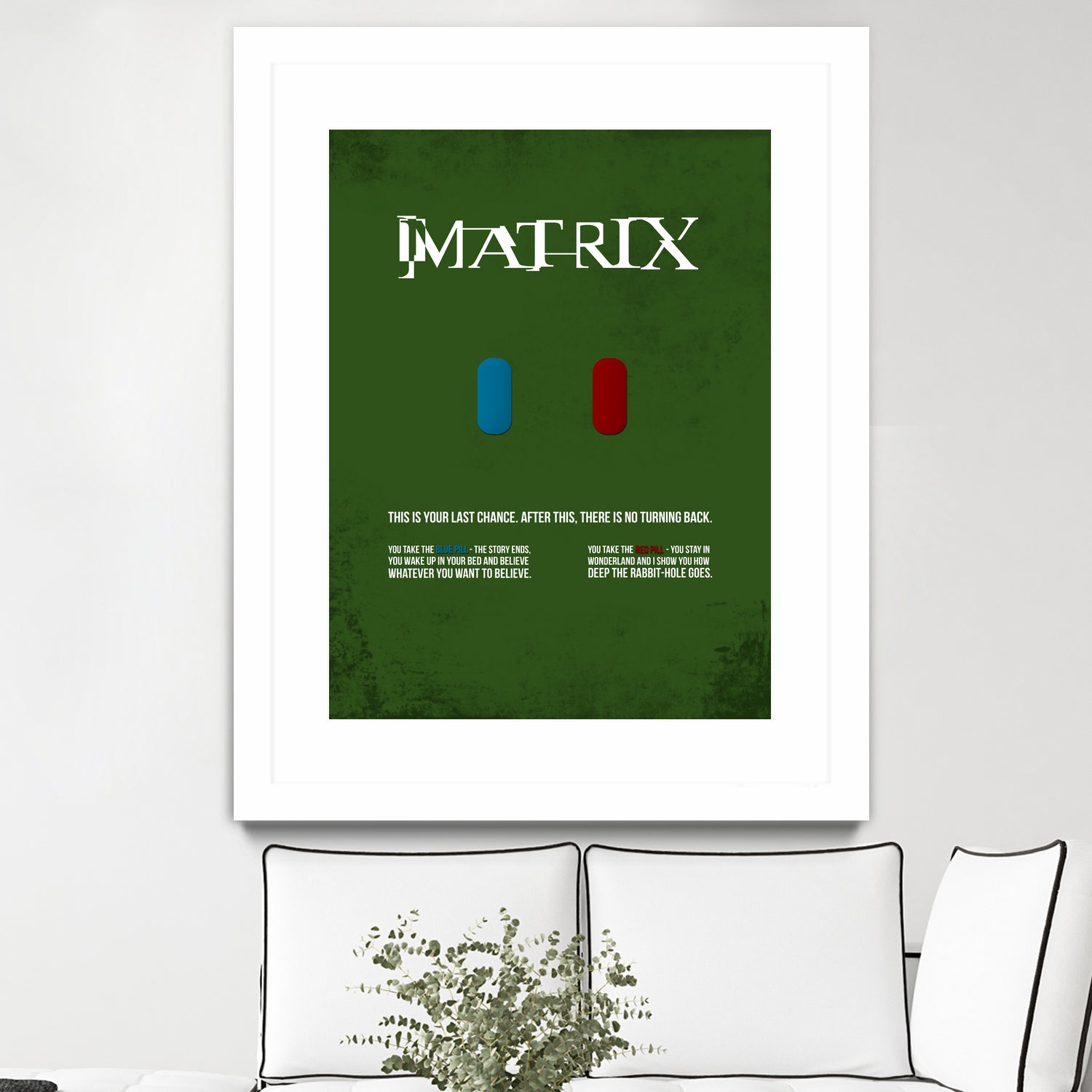 Matrix - minimal movie poster by HDMI 2K on GIANT ART - green typography