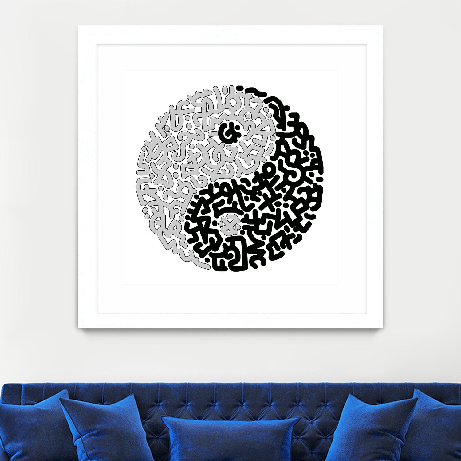 Yin & Yang by Caroline BESSIERES on GIANT ART - black digital drawing