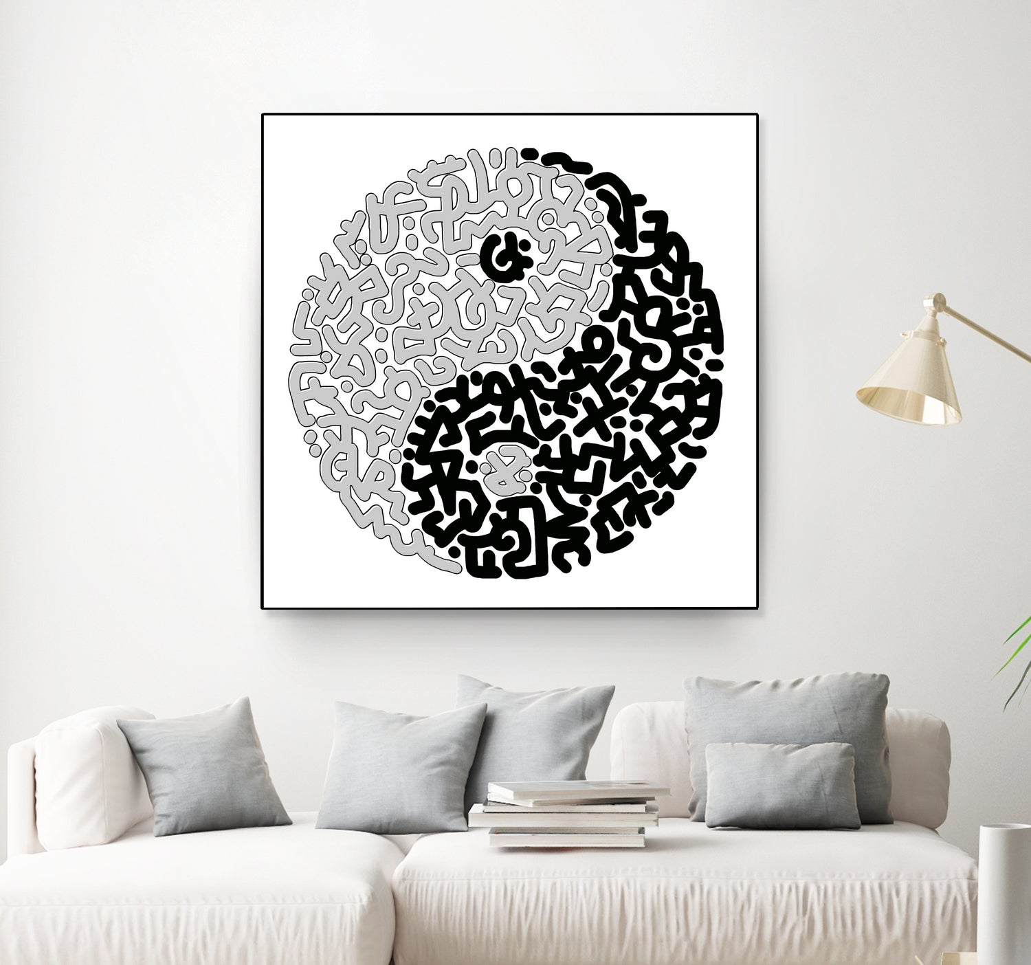 Yin & Yang by Caroline BESSIERES on GIANT ART - black digital drawing