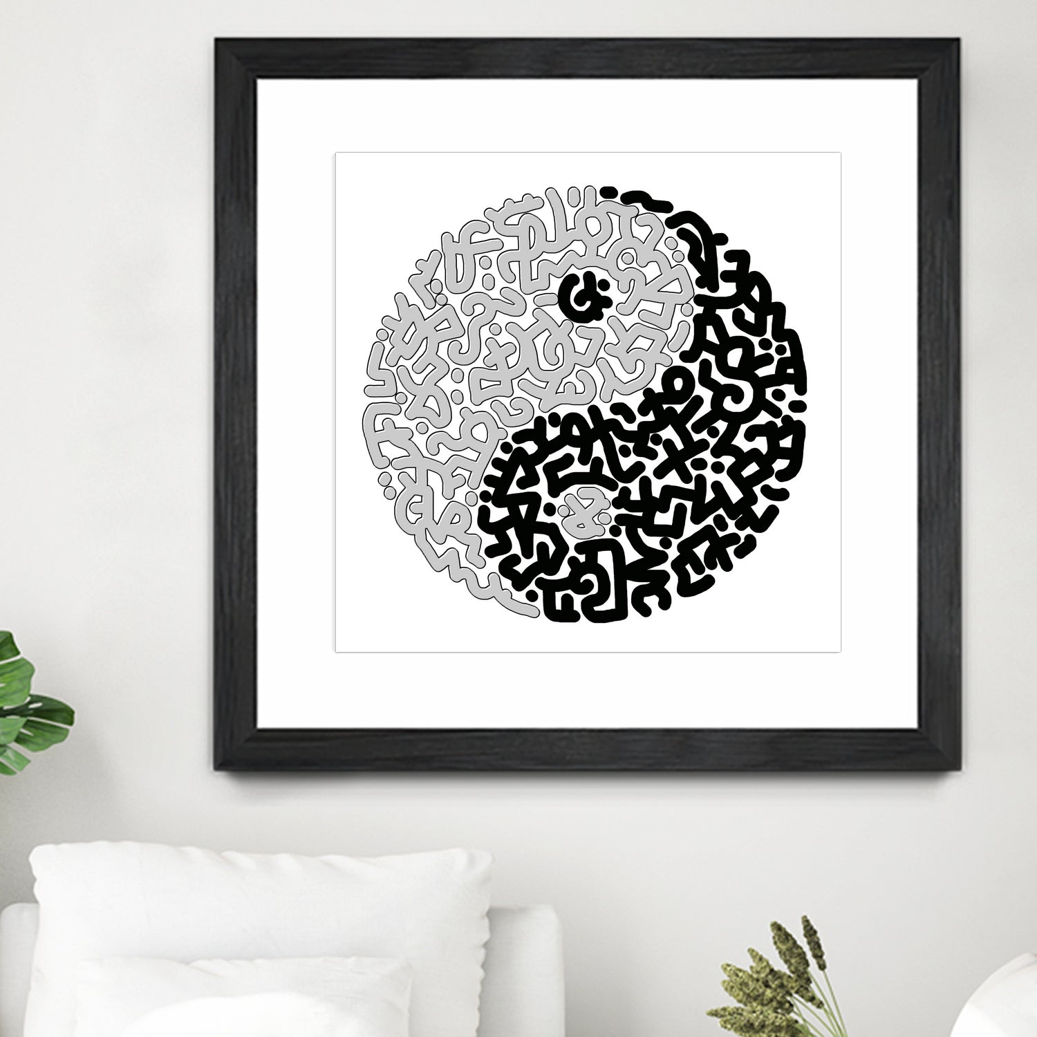 Yin & Yang by Caroline BESSIERES on GIANT ART - black digital drawing