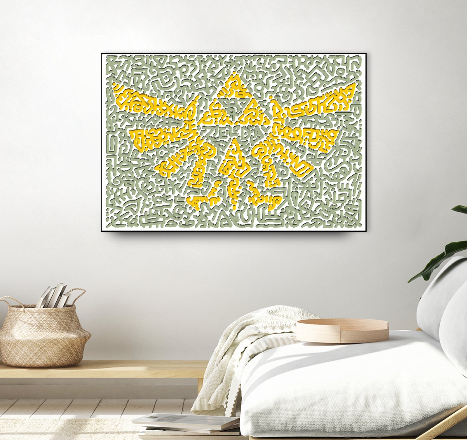 The Triforce by Caroline BESSIERES on GIANT ART - yellow digital drawing