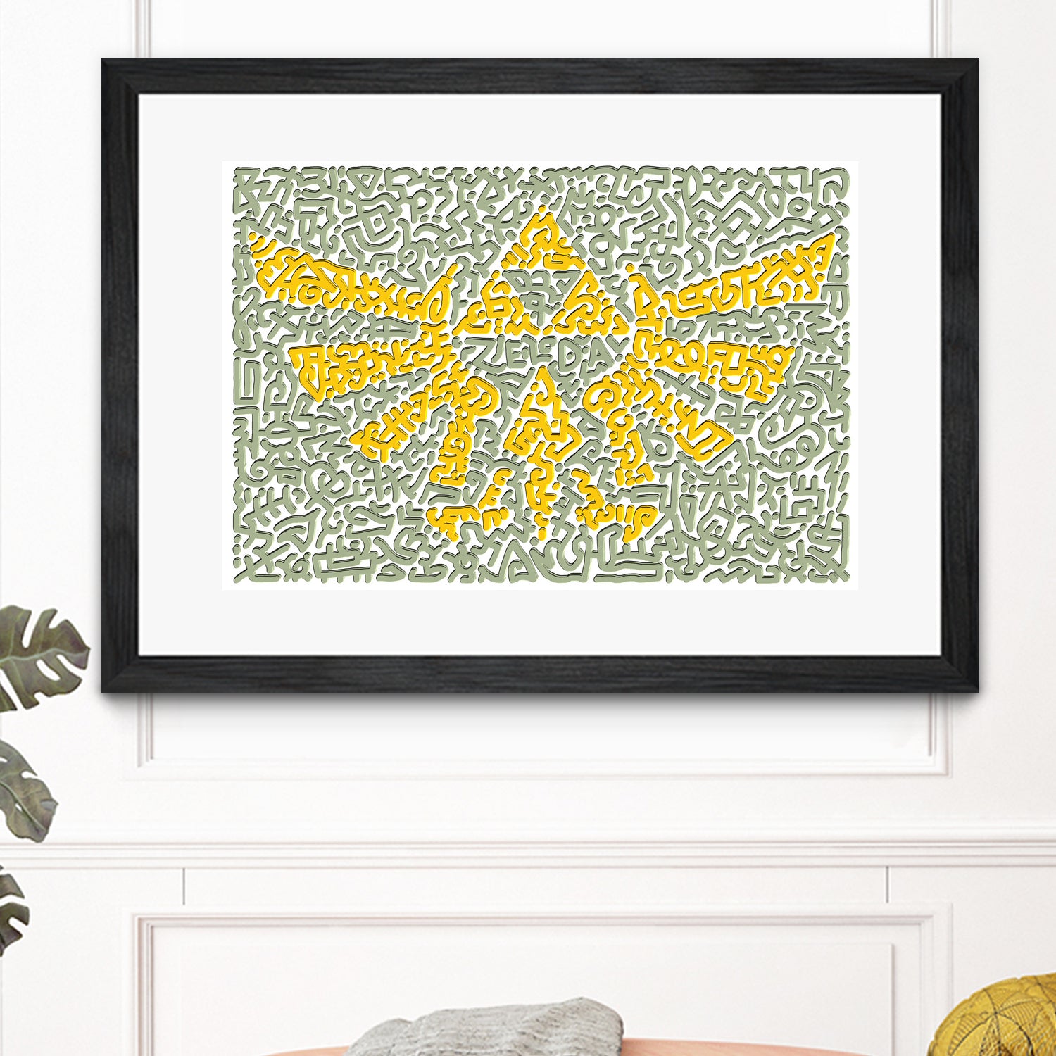 The Triforce by Caroline BESSIERES on GIANT ART - yellow digital drawing