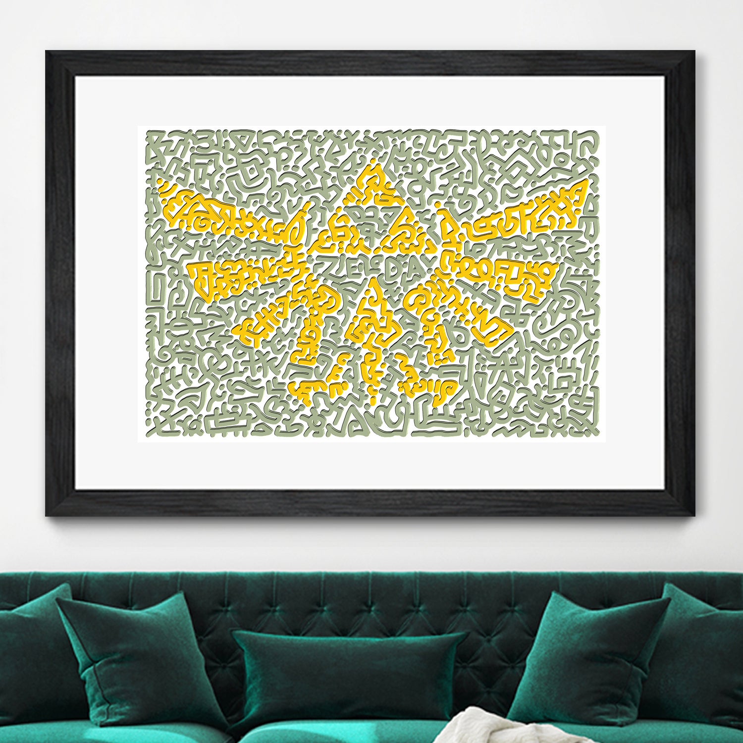 The Triforce by Caroline BESSIERES on GIANT ART - yellow digital drawing